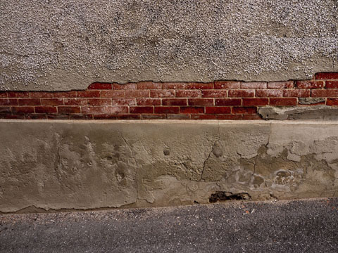 exposed brick wall